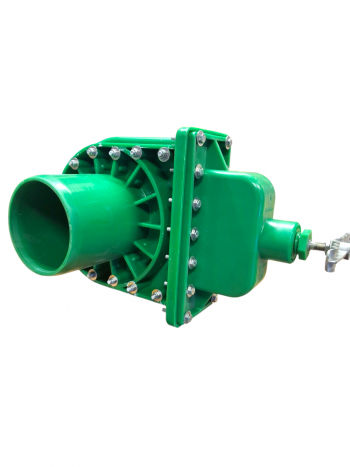 Preview: PVC Combi-Ventil Schieberpl.-Spindel aus V4A  - 110mm x 110mm (KSxKS) - PN4